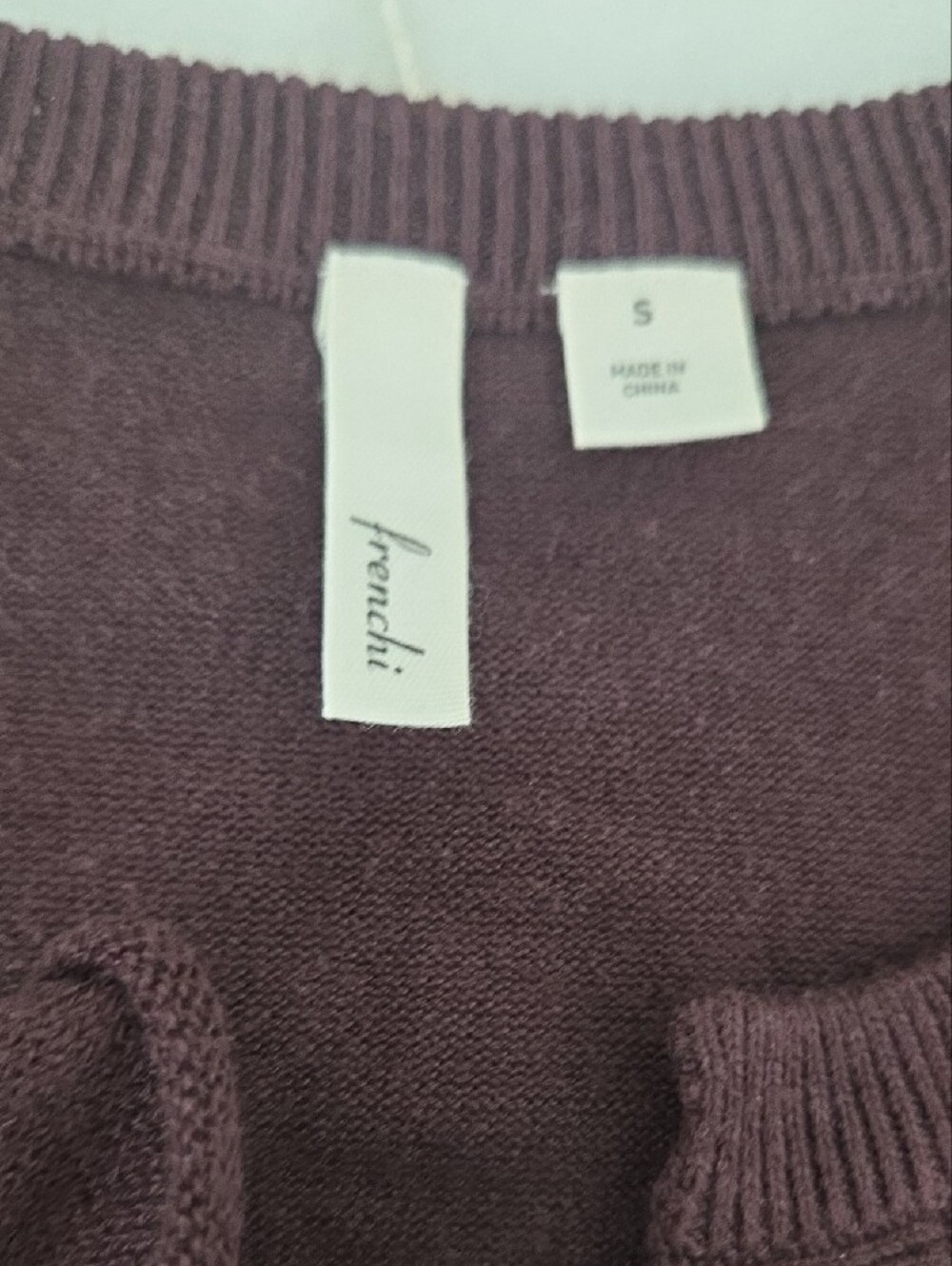 Women's Ruffle-Front Cardigan in Dark Plum EXCELLENT CONDITION! - Picture 2 of 3